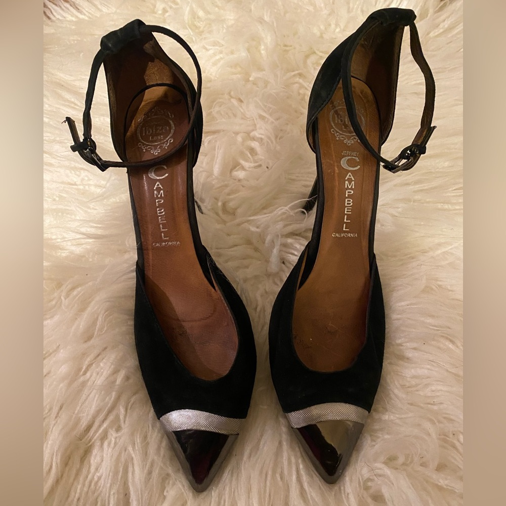 Jeffrey Campbell kitten heel ankle strap size 11 pump